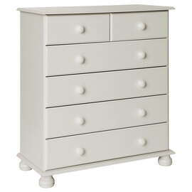 Copenham Narrow Chest Of Drawers In White With 6 Drawers