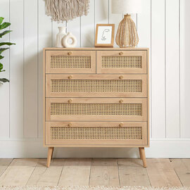 Coralie Wooden Chest Of 5 Drawers In Oak