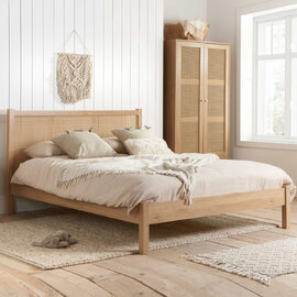Coralie Wooden King Size Bed In Oak