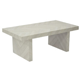 Coralville Wooden Rectangular Coffee Table In Herringbone Light