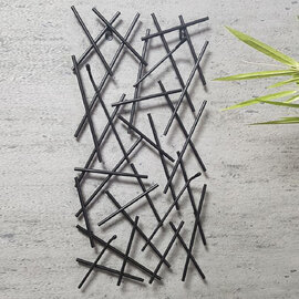 Corsicana Small Metal Wall Hung Coat Rack In Black