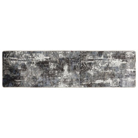 Corwin 300cm Polyester Washable Anti-Slip Rug In Black And Grey