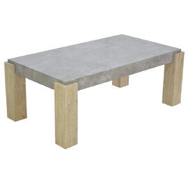 Cresco Wooden Coffee Table With Sonoma Oak Legs In Light Concrete
