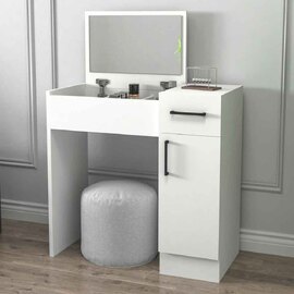 Crosaro Wooden Dressing Table with Mirror in White