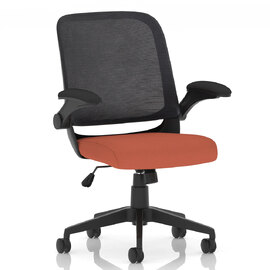 Crowley Fabric Office Chair With Folding Arms In Crab