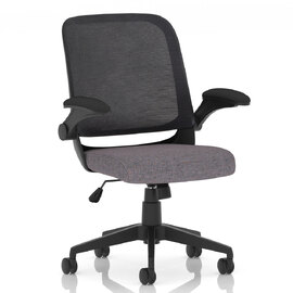 Crowley Fabric Office Chair With Folding Arms In Fuse