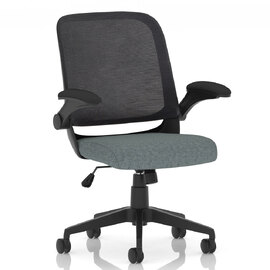 Crowley Fabric Office Chair With Folding Arms In Tensile
