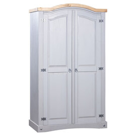 Croydon Wooden Wardrobe With 2 Doors In Grey And Brown