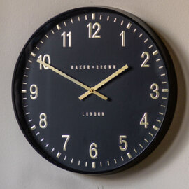 Cudahy Glass Round Wall Clock In Black