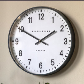 Cudahy Glass Round Wall Clock In Grey