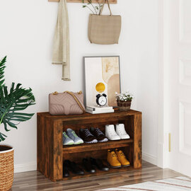 Culver Wooden Shoe Storage Rack In Smoked Oak
