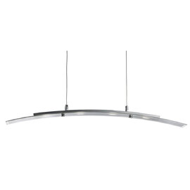 Curve 4 Light Frosted Glass Pendant Light In Satin Silver