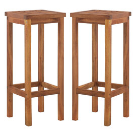 Dafne Brown Wooden Bar Stools In A Pair