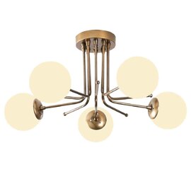 Daisy 5 Light Metal Ceiling Light in Gold