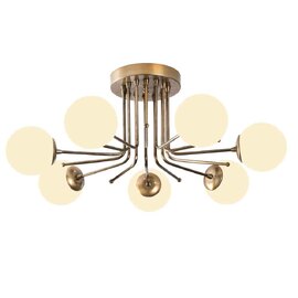 Daisy 7 Light Metal Ceiling Light in Gold
