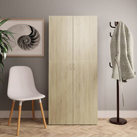 Daithi Wooden Shoe Storage Cabinet In Sonoma Oak