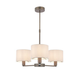 Daley Small Wall Hung 3 Pendant Light In Antique Bronze