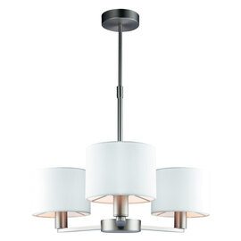 Daley Small Wall Hung 3 Pendant Light In Matt Nickel