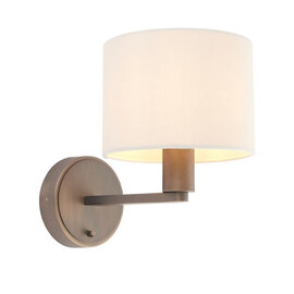 Daley Wall Light In Bronze And Marble Faux Silk