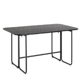 Dalhart Wooden Extending Dining Table Rectangular In Black