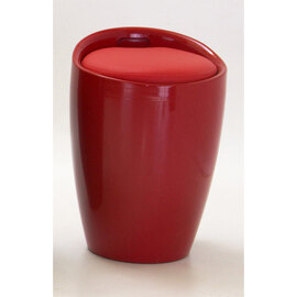 Dalius High Gloss Stool With Storage In Red