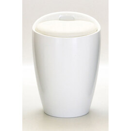 Dalius High Gloss Stool With Storage In White