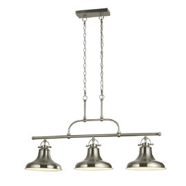 Dallas 3 Light Bar Pendant Light In Antique Rouge