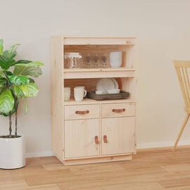 Dallas Pinewood Sideboard With 2 Doors 2 Drawers In Natural