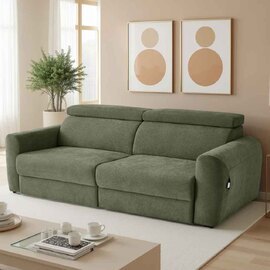 Dalvero Fabric 3 Seater Sofabed in Green