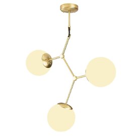 Damar 3 Light Metal Ceiling Light in Gold