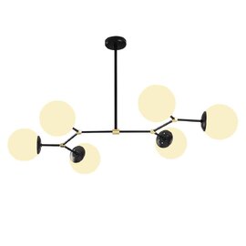 Damar 6 Light Metal Ceiling Light in Black