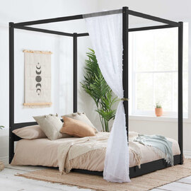 Darian Wooden Double Bed In Black