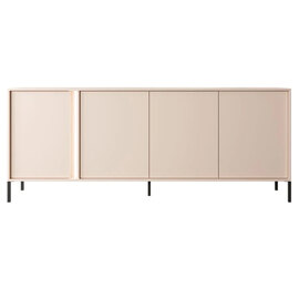 Davis Wooden Sideboard 4 Doors In Beige With LED
