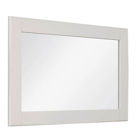 Dawson Wooden Wall Mirror In Taupe Wooden Frame