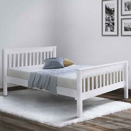 Dearborn Wooden Double Bed In White