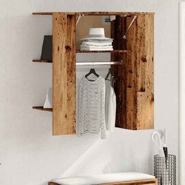 Deion Wooden Hallway Storage Cabinet In Old Wood