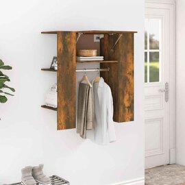 Deion Wooden Hallway 2 Piece Storage Cabinet In Smoked Oak