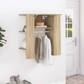 Deion Wooden Hallway 2 Piece Storage Cabinet In Sonoma Oak