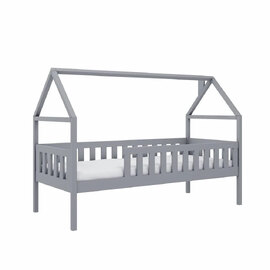 Dekalb Wooden Day Bed With Foam Mattress In Grey