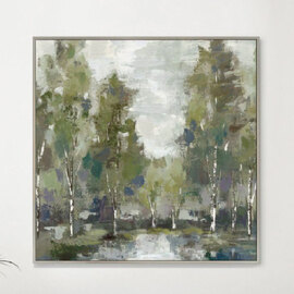 Deland Canvas Serene Moment Wall Art In Gold Frame
