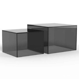 Delft Glass Nesting Coffee Tables - Smoked