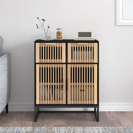 Delicia Wooden Sideboard With 2 Doors In Black