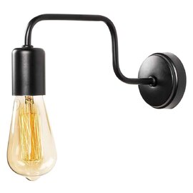 Denge Tapered Shape Metal Wall Lamp in Black