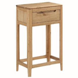 Derry Wooden Side Table With 1 Drawer In Oak