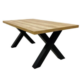 Detroit Large Wooden Rectangular Dining Table In Oak
