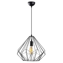 Diamond Large Metal Ceiling Pendant Light in Black