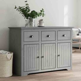 Dillon Wooden Sideboard With 3 Doors 3 Drawers In Grey