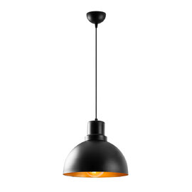 Dodo Round Metal Ceiling Pendant Light in Black