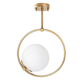 Dolunay Round Metal Ceiling Pendant Light in Gold