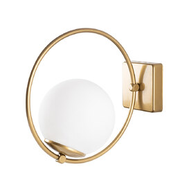 Dolunay Round Metal Wall Light in Gold
